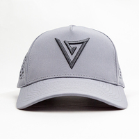 Gorra de Béisbol Personalizada con Bordado de Logotipo, Perforaciones Láser y Hebilla Metálica Plateada, Gorras Deportivas Personalizadas