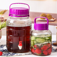 Grande bouteille en verre bocaux à cornichons 2L 3L 5L 10L 20L bocaux en verre à vin avec couvercles en plastique