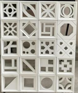 Blocs de béton blanc naturel de style classique, écran de jardin, carreaux de mur, briques perforées décoratives - Product Image 6