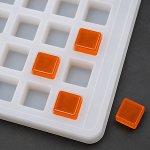 Grand moule carré en silicone pour bonbons gélifiés, plateau de dépose commercial à cavités profondes en platine de qualité alimentaire, vente en gros OEM personnalisée - Product Image 1