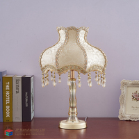 Lampe de table de chevet de style européen classique pour chambre d'hôtel, lumière décorative