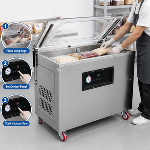 Máquina de Envasado al Vacío Comercial de Cámara Extra Larga de 500 mm con Doble Sellado para Carne, Mariscos, Restaurantes y Procesamiento de Alimentos - Product Image 4