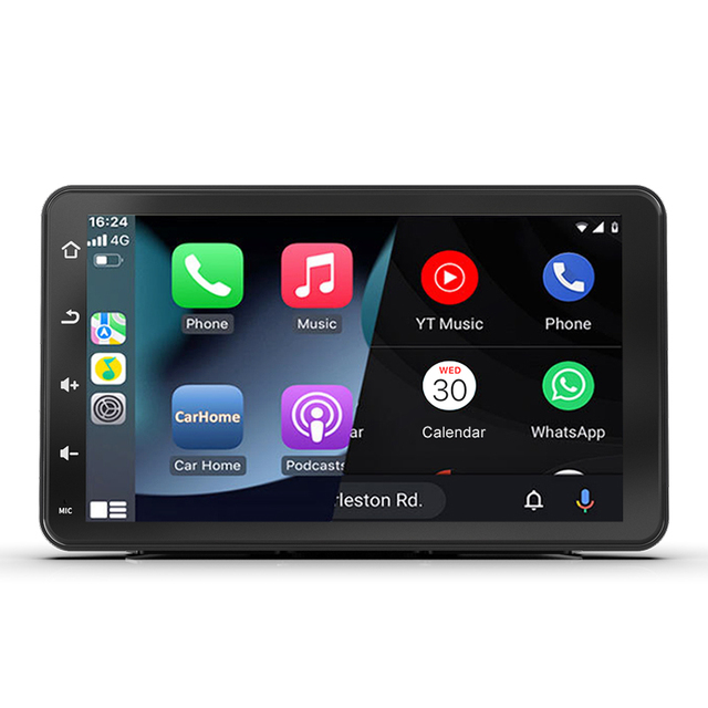 Portable Wireless Carplay 7inch IPS Touch Screen Car Stereo for APPLE Carplay Android Auto Support Mirror Link TF USB Play Music