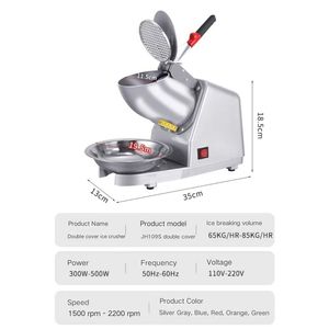 <span class=keywords><strong>Tritaghiaccio</strong></span> Elettrico Commerciale 110V/220V, Macchina per Ghiaccio Tritato, Frullatore per Smoothie Arancione/Rosa/Verde - Product Image 2