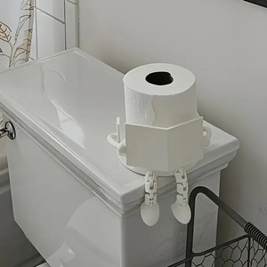 Porte-mouchoirs en plastique sur pied, design livre et café, mignon, pour décoration de salle de bain, compatible avec les rouleaux de papier toilette - Product Image 5
