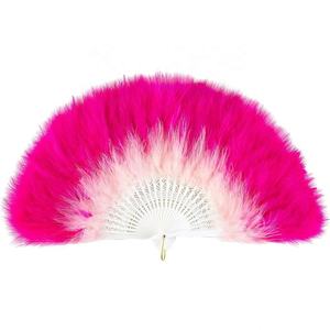 Wholesale Dyed Ostrich Feather Fan for Dance Use 100pcs MOQ Christmas <b>Party</b> <b>Favor</b> Durable & Fashion - Product Image 1