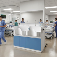 Évier de lavage des mains pour hôpital en acier inoxydable 304 avec capteur infrarouge sans contact, égouttoir et bassin en acrylique 40L