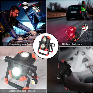 ไฟทำงาน LED แบบชาร์จได้ 3 COB 1150LM แสงแบบกระจาย 360 องศา ไฟ LED แบบพกพา FX-309 สำหรับซ่อมแซมรถยนต์และตั้งแคมป์ กันน้ำ หมุนได้ - Product Image 5