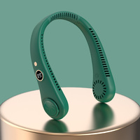 Ventilateurs de cou numériques intelligents avec écran, 1200 mAh, rechargeables, mains libres, ventilateur de refroidissement portable USB mini pour l'été