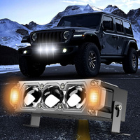 Feux auxiliaires de calandre pour voiture 200W 12V IP68 Laser 3 couleurs 6500K 4300K 3000K pour Jeep et autres véhicules