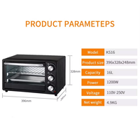 Mini four électrique 16L multi-fonction cuisson petit four petit appareil de cuisine cadeau électronique pour la cuisson du pain