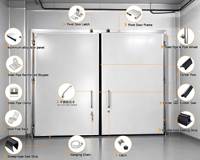 Porte à charnière industrielle TaiQi, ouverture simple/double, acier inoxydable/alliage d'aluminium, haute performance d'étanchéité, indice d'incendie B1