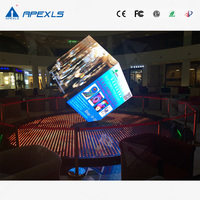 Affichage LED Cube Intérieur Personnalisé Apexls P4 360 °   Écran Cube Magique Créatif pour Salle d'Exposition, Salle d'Exposition, Publicité