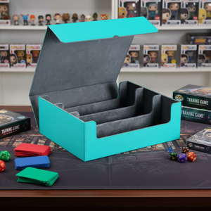   Boîte de rangement personnalisée en cuir PU pour 1800+ cartes de jeu familial avec fenêtre, pour Commander Yugioh TCG - Étanche et écologique - Product Image 3