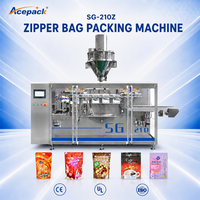 Machine de remplissage et de scellage de sachets préformés Doypack à fermeture éclair horizontale ACEPACK pour poudre/liquide/granulés, certifiée CE