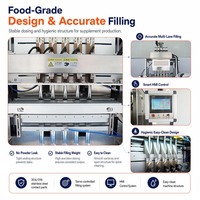 Machine d'emballage automatique pour sachets stick scellés à l'arrière de 10g et 15g pour poudre de protéines, probiotiques et vitamines