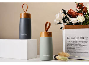 Custom Logo Outdoor Sport Portable String Wood Lid Stainless Steel Metal Vacuum <strong>Flasks</strong> Water Bottle Thermos <strong>Flasks</strong> Cup - Product Image 2