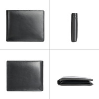 Dompet Kulit Asli Retro Grosir Kustom dengan Desain Sederhana, Tipis, dan Ringkas, Dilengkapi Banyak Slot Kartu dan Kapasitas Besar