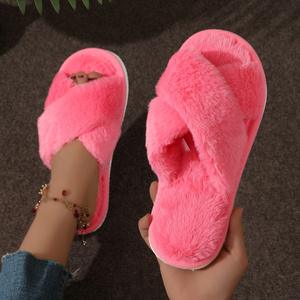 Nuevas Pantuflas de Invierno Suaves y Cálidas para Mujer, Diseño Abierto con Tiras Cruzadas, Ideales para el Hogar y Dormitorio, ¡Gran Venta 2026! - Product Image 4