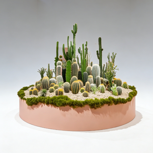 Décoration Florale Artificielle Personnalisée : Installation Paysagère de Mousse et <span class=keywords><strong>Cactus</strong></span> pour Mariages, Hôtels et Affichages Commerciaux - Product Image 3