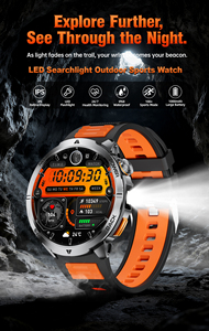 Montre connectée de sport d'extérieur MT68 avec certification CE FCC Rohs, bracelet en acier, cuir ou silicone en option, batterie 1000 mAh, étanche IP68 - Product Image 2