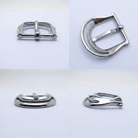 Boucle de ceinture personnalisée en alliage de zinc de 25 mm en forme de D, à une seule broche, finition argent poli, pour ceintures en cuir, sacs et vêtements