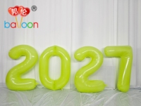 Ballon géant coloré en nylon de 2 m (78 pouces) avec numéro 2026 2027 personnalisé, pour le Nouvel An, les festivals, la décoration de la maison et les anniversaires
