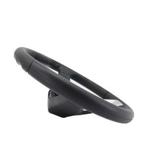 Volant de direction automobile en cuir PU avec garniture argentée en V, style sport, pièces de reconditionnement de voiture, pièces de direction de véhicule - Product Image 4