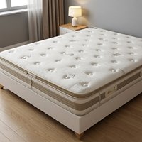 Matelas hybride Queen 20 cm en mousse à mémoire de forme, fermeté moyenne, tissu polyester, design contemporain, mobilier de maison, vente en gros, OEM personnalisé