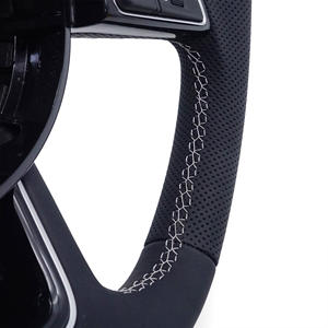 Volante de Fibra de Carbono Forjado para Audi <span class=keywords><strong>A1</strong></span> A3 A4 A5 A6 A7 C6 C7 S3 S4 S5 S7 Q3 Q5 Q7 SQ5 RS RS3 RS5 RS6 B8 B9 8P 8V R8 TT - Product Image 5