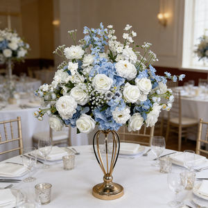 Nueva Llegada, Románticas y Realistas Bolas de Flores Artificiales para Decoración de Mesa, Centro de Mesa de Rosas de Seda de 40cm y 60cm, Decoración Interior para Bodas - Product Image 3