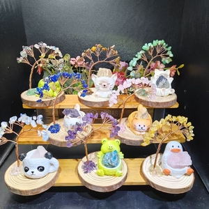 <span class=keywords><strong>Prix</strong></span> de gros, quartz rose, améthyste de guérison, pierre de cristal naturelle, gravier, arbre de la fortune, pierre <span class=keywords><strong>brute</strong></span>, sculptures d'animaux pour cadeaux - Product Image 1