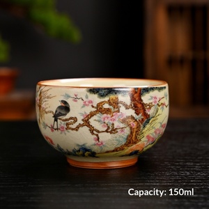 Tazza da tè cinese in ceramica con smalto craquelé, stile Ru Kiln, per maestri Gongfu e ospiti, souvenir per la preparazione del tè - Product Image 2