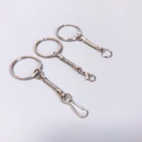 En gros, Chaîne serpent, Porte-clés mousqueton, Fermoir mousqueton en métal en forme de D, Connecteur à boucle pour la fabrication de bijoux et de porte-clés DIY