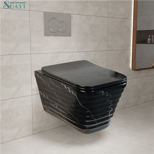 SADYI High-end One-Piece Wall Mounted WC Toilet Bowl <strong>White</strong> <strong>Black</strong> Marble Hanging <strong>Bathroom</strong> Ceramic Wall Hung Toilets - Product Image 2