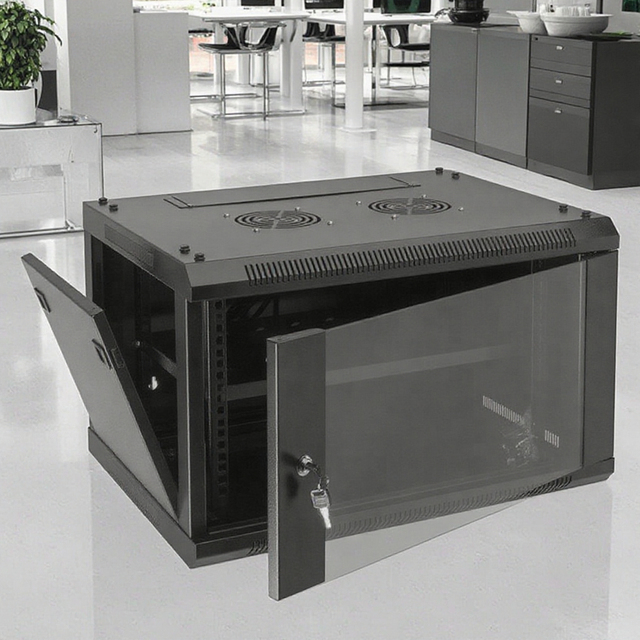19 Inch 4u 6u 9u 12u 15u 18u 20u Network Cabinet with SPCC Steel Wall 600mm Depth Glass Door Front Server Rack