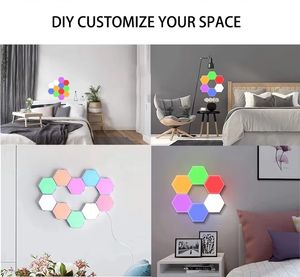 Luz Cuántica Táctil de Venta al por Mayor de Fábrica, Luz de Noche Led Modular Hexagonal Inteligente para Pared, Creativa y de Panal para Montaje Propio - Product Image 4