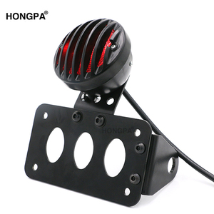 번호판 홀더 오토바이 할로겐 12V 35W 스틸 브래킷 유니버설 핏 블랙 HONGPA for Choppers Sportster Bobber - Product Image 6