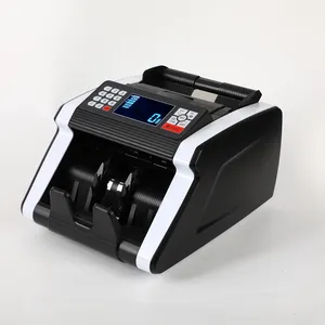 Black New model Bill Counter Machine Multi currencies false Notes Money counter counting machine detector