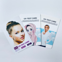 Großhandel Tragbare PVC UV-Strahlungs-Testkarten Empfindliche UV-Farbwechsel-Indikatorkarten für Täglichen Sonnenschutztest