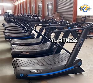 YL-T004 Fitness ekipmanları kaynak üreticisi ticari spor eğrisi Unpower manuel koşu bandı - Product Image 6