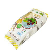 Pochette Mylar personnalisée avec logo, thermoscellable, à soufflets latéraux, fenêtre transparente, emballage alimentaire en plastique pour sushis et chewing-gums, respectueux de l'environnement
