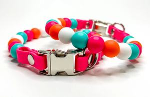 <span class=keywords><strong>Collar</strong></span> de perro personalizado elegante <span class=keywords><strong>collar</strong></span> de nailon con cuentas de silicona personalizadas y hebilla personalizable elegante - Product Image 3