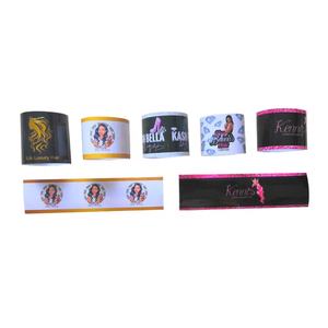 PL-115 Rambut Palsu Kustom Mewah Kemasan Kotak Bantal Ekstensi Rambut dengan Pita Rambut Bundel Kotak dengan Stiker dan Tag - Product Image 5