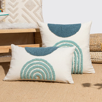 Boho nouveau poinçon aiguille broderie géométrique taie d'oreiller maison salon décor lombaire coussins couverture
