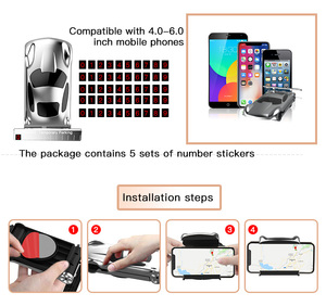 Universel Détachable de Stationnement <span class=keywords><strong>Temporaire</strong></span> Plaque D'immatriculation Voiture Support de Support de <span class=keywords><strong>Téléphone</strong></span> Cellulaire En Silicone Pour Voiture - Product Image 6