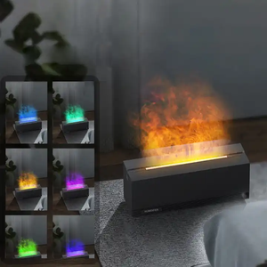 아로마 테라피 디퓨저 공장 도매 시뮬레이션 화염 가습기 분위기 램프이있는 에센셜 오일 아로마 디퓨저 - Product Image 2