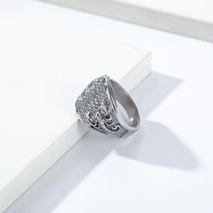 Fashionable Retro Scorpion <b>Titanium</b> Steel <b>Ring</b> For <b>Men</b> Micro Pave Insect Design Gift Jewelry - Product Image 2