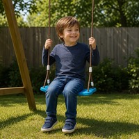 Siège de balançoire en plastique avec corde en PE, siège de balançoire en plastique de 40 cm x 1,8 m pour enfants, jeu en extérieur, fabricant OEM