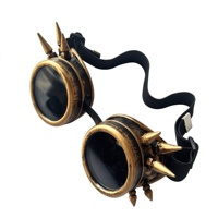 Lunettes de protection rétro punk steampunk, accessoires de costume, lunettes de soleil steampunk rondes, lunettes steampunk